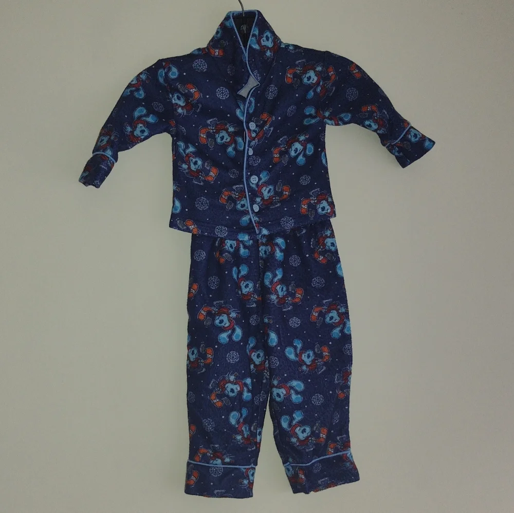 Vtg Y2K Blue's Clues Hockey PJ Set Size 18 Months